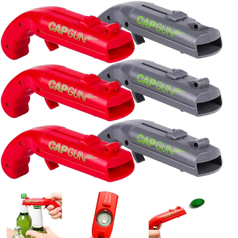 Kitchen Gadgets Novelty - Kapselpistolen-Flaschenöffner, Lustiger Fliegender Kapselwerfer, Neuartiges Trinkspiel
