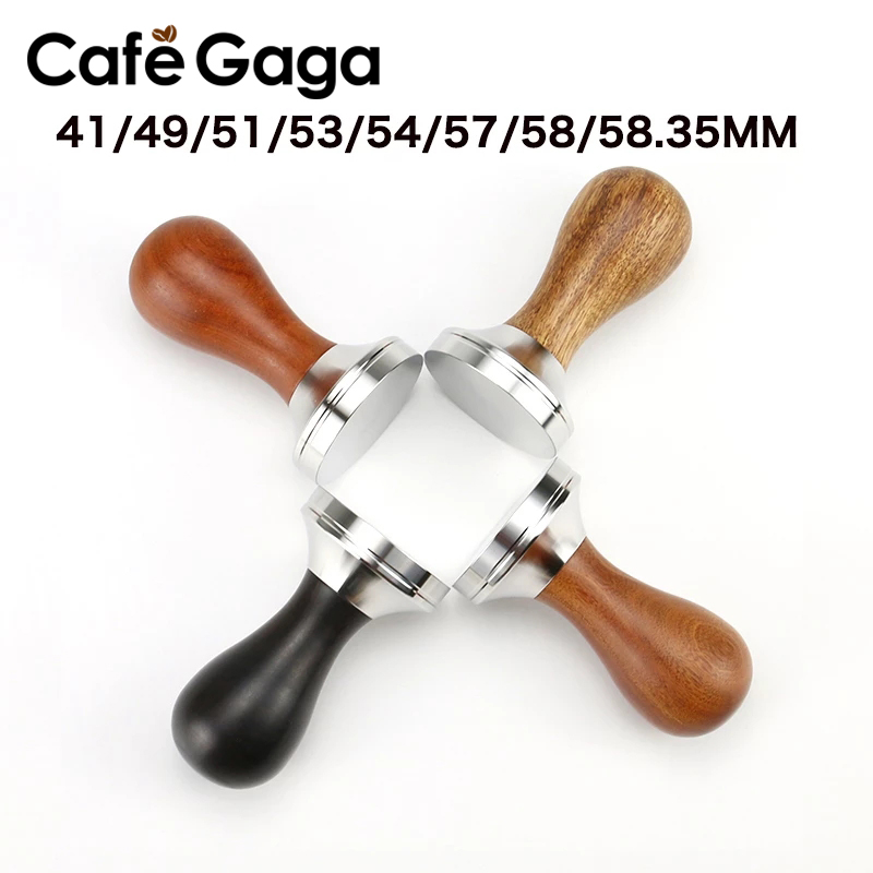 Delonghi Espresso Magnifica - Kaffeestampfer 51mm 53mm 57mm 58,5mm Holz-Edelstahlbasis