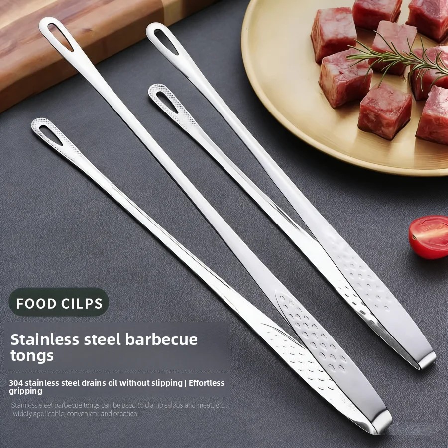 Kitchen Gadgets For Arthritic Hands - Edelstahl-Küchenzange Rutschfest Hitzebeständig BBQ-Grillwerkzeug Steak Meeresfrüchte