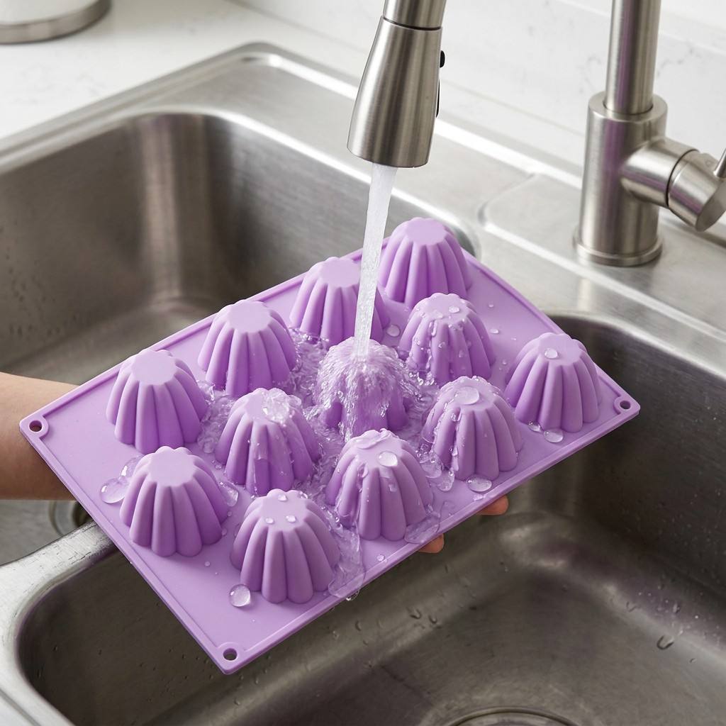 Kitchen Hanging Gadgets - 12-fach Mini-Spiral-Silikonform, Wirbelform, Kuchendekorationswerkzeuge, Schokoladen-, Bonbon-