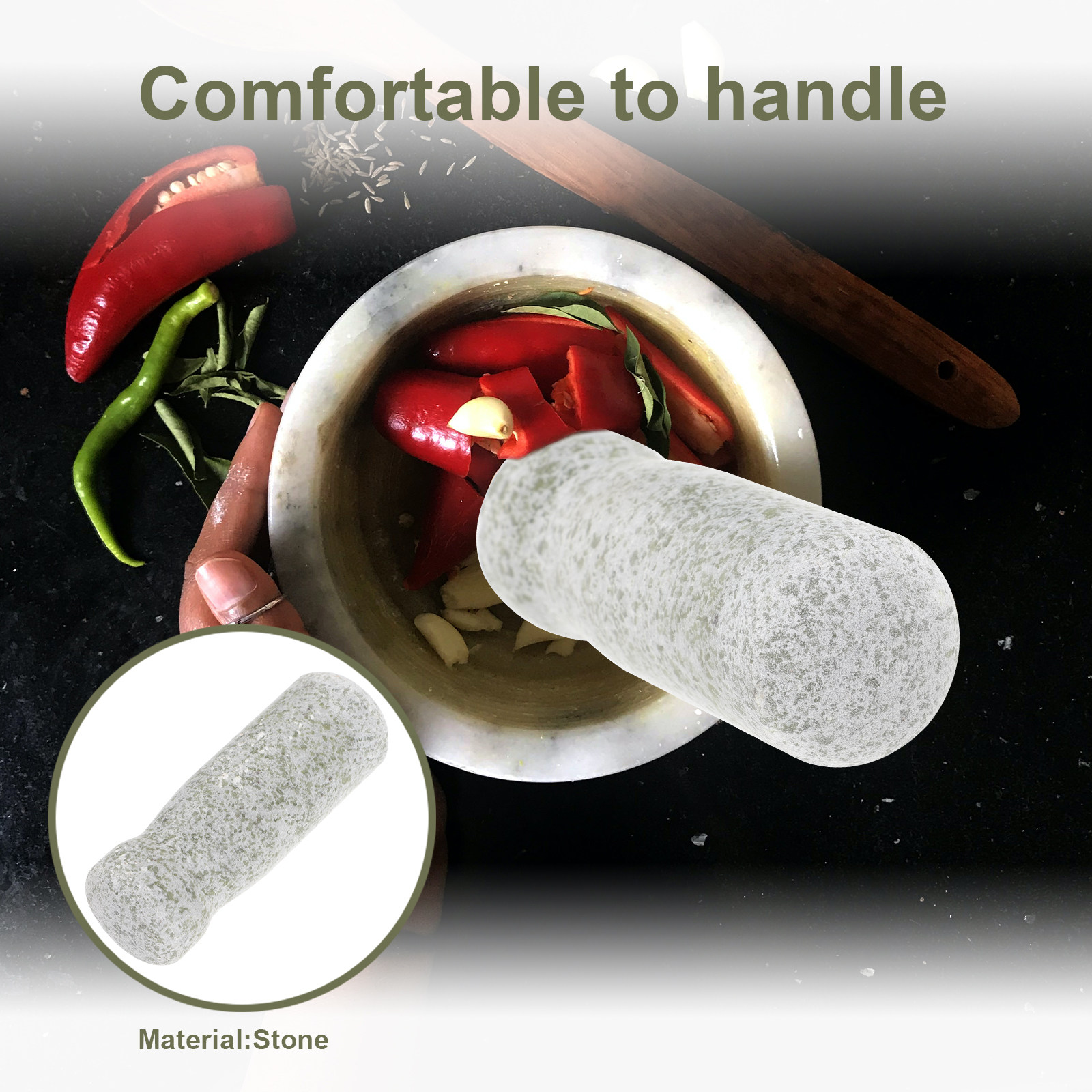 Manueller Stein-Stößel Knoblau – Kitchen Gadgets To Have Bewertung und Preis